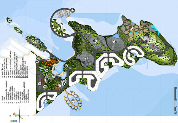 越南珊瑚岛度假村平面图