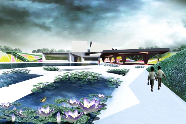 日照经济开发区三河景观规划设计局部效果图