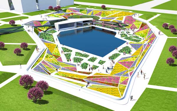 日照经济开发区三河景观规划设计局部效果图