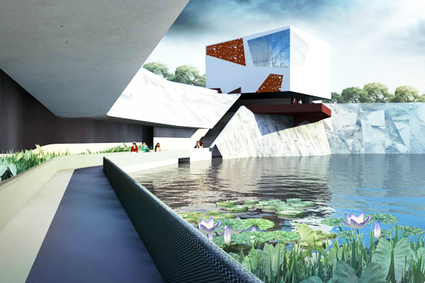 日照经济开发区三河景观规划设计局部效果图